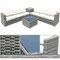 8-Piece White Wicker Patio Furniture Set with Cushions, Steel Frame and Tempered Glass Table for Outdoor Use